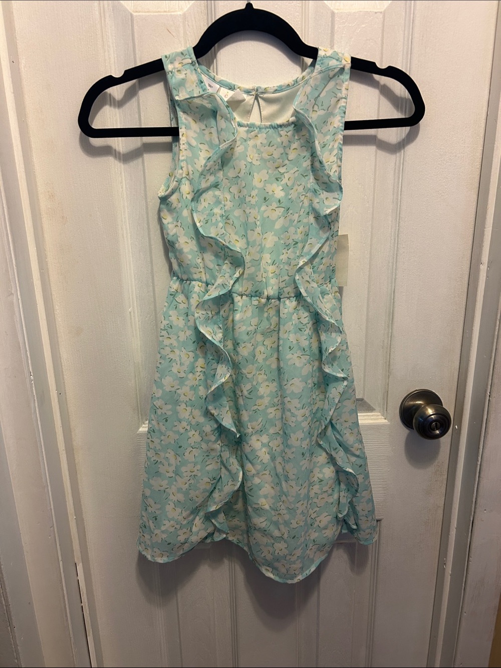 Sears Mint Floral Ruffle Sundress